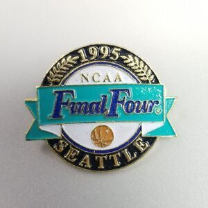 Vintage 1995 NCAA Final Four Seattle Enamel Lapel Pin Brooch 90s Basketball